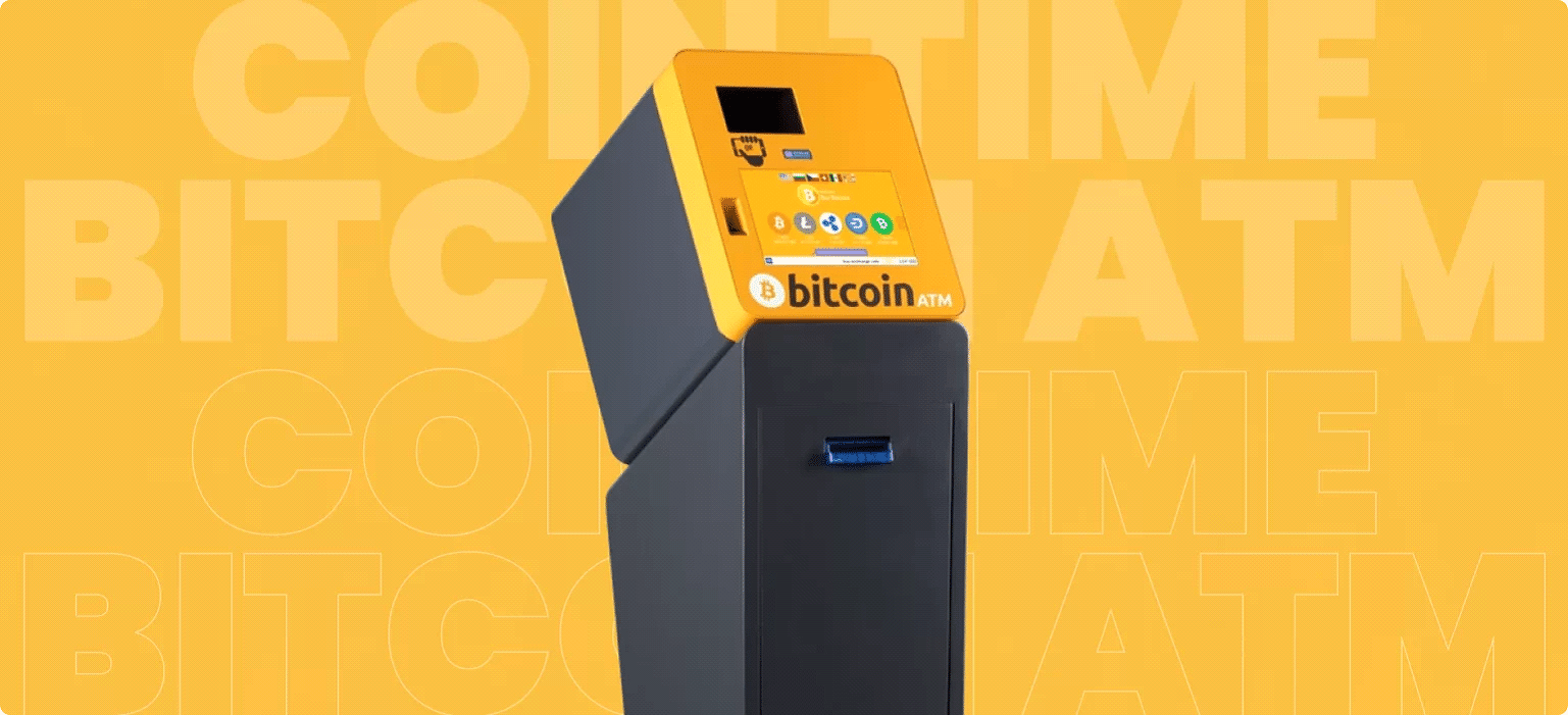 a picture containing Cointime bitcoine atm